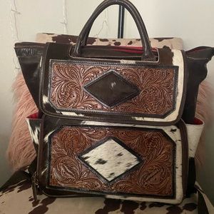 Boho Boutique Leather Cowhide Backpack Like Myra Bags